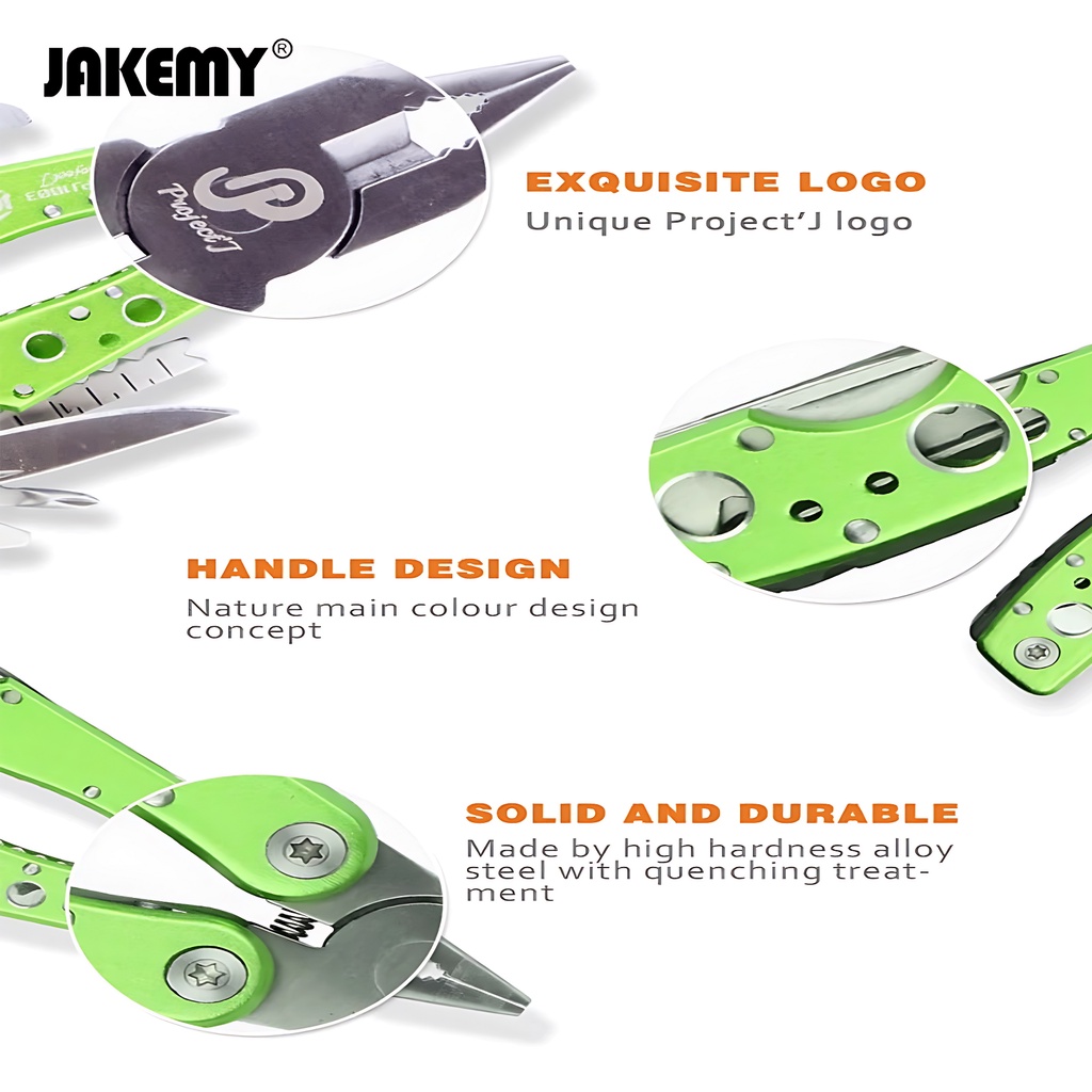 Jakemy Tang Kombinasi Buka Tutup Botol  Multiguna Outdoor Folding Pliers JM-PJ1003