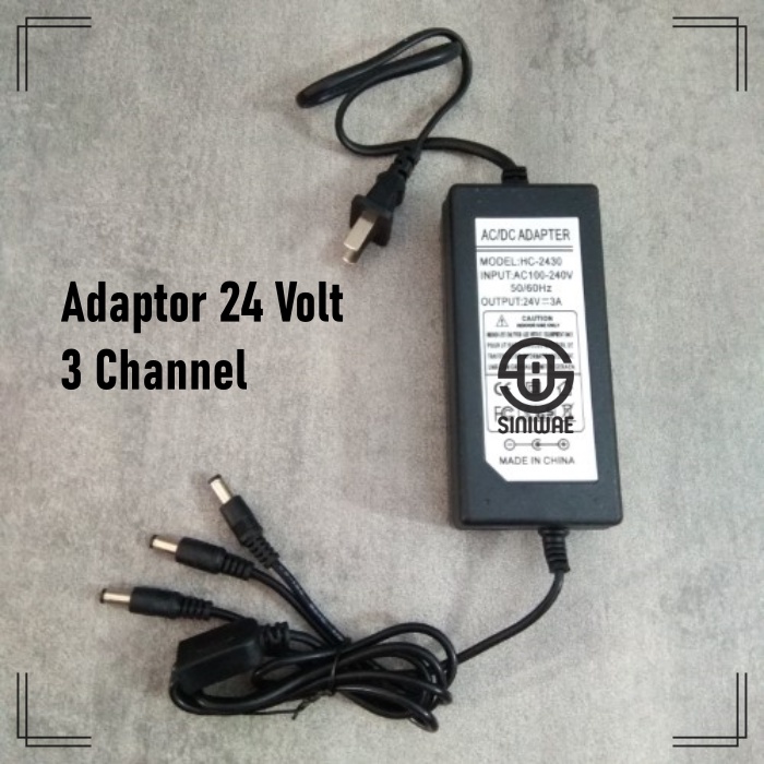 Adaptor 24 Volt 3A Cabang 3 Channel Adapter Mist Maker 3 Ch