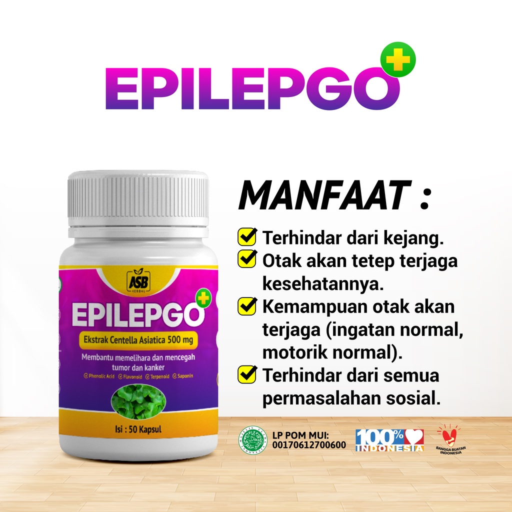 EPILEPGO Obat Epilepsi Ampuh, Atasi Kejang Kejang, Ayan, Obat Syaraf, Obat Step Kejang, Kesehatan Otak. Stroke