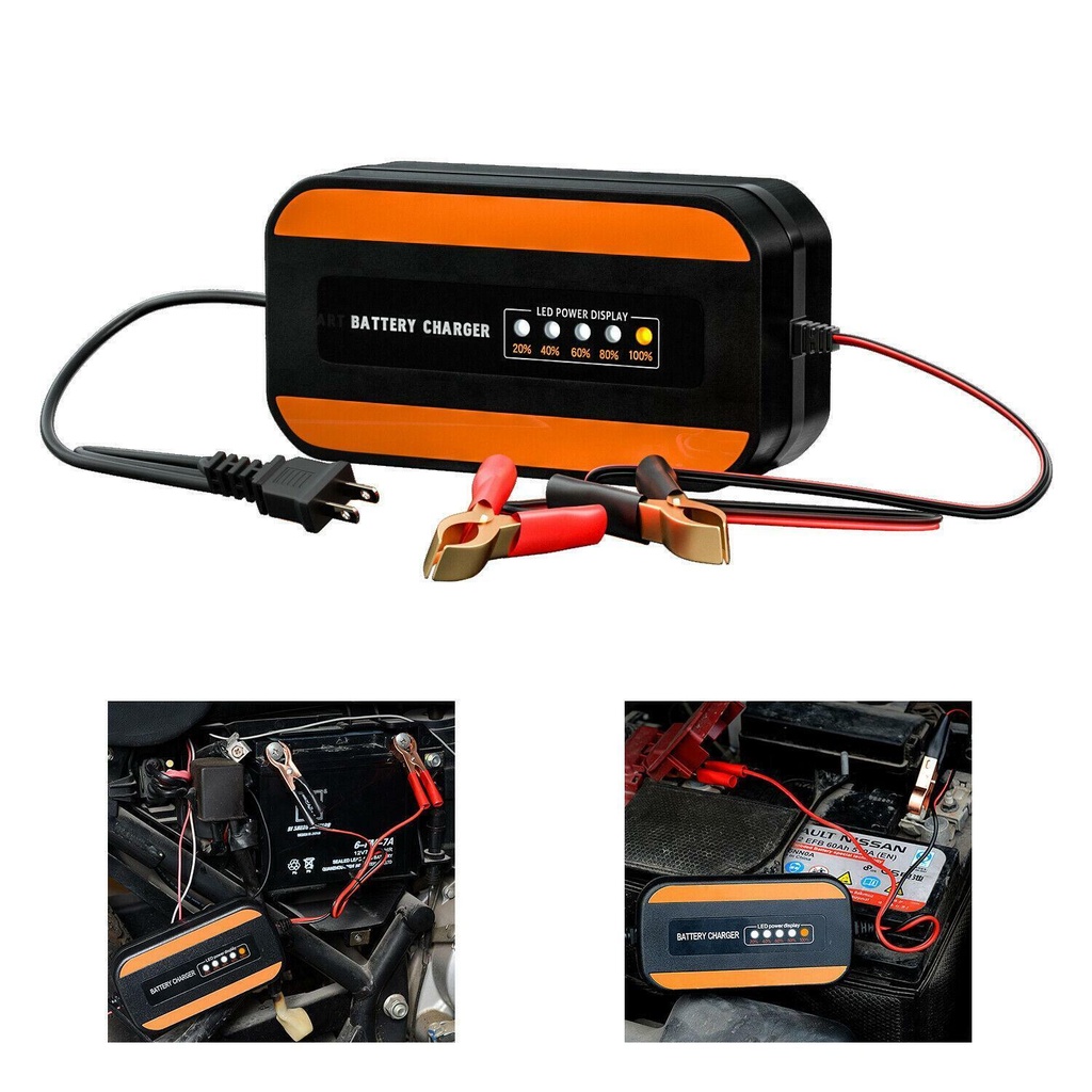 Charger Aki Motor Mobil Smart Charger 12v 3a 20Ah Lead Acid Battery