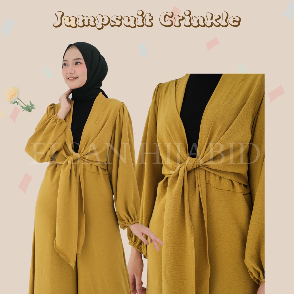 JUMPSUIT BAHAN CRINKLE