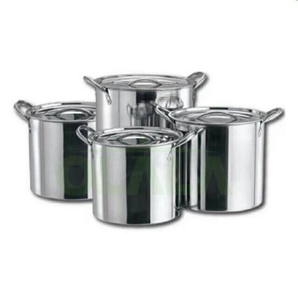 PANCI STOCK POT SET 4 SUSUN + TEKO STAINLESS STEEL MULTIFUNGSI OLL-CH4611