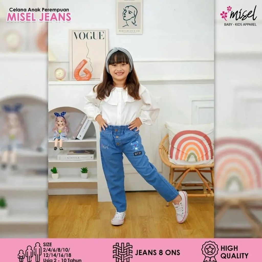 CELANA JEANS BORDIR BT21 MISEL