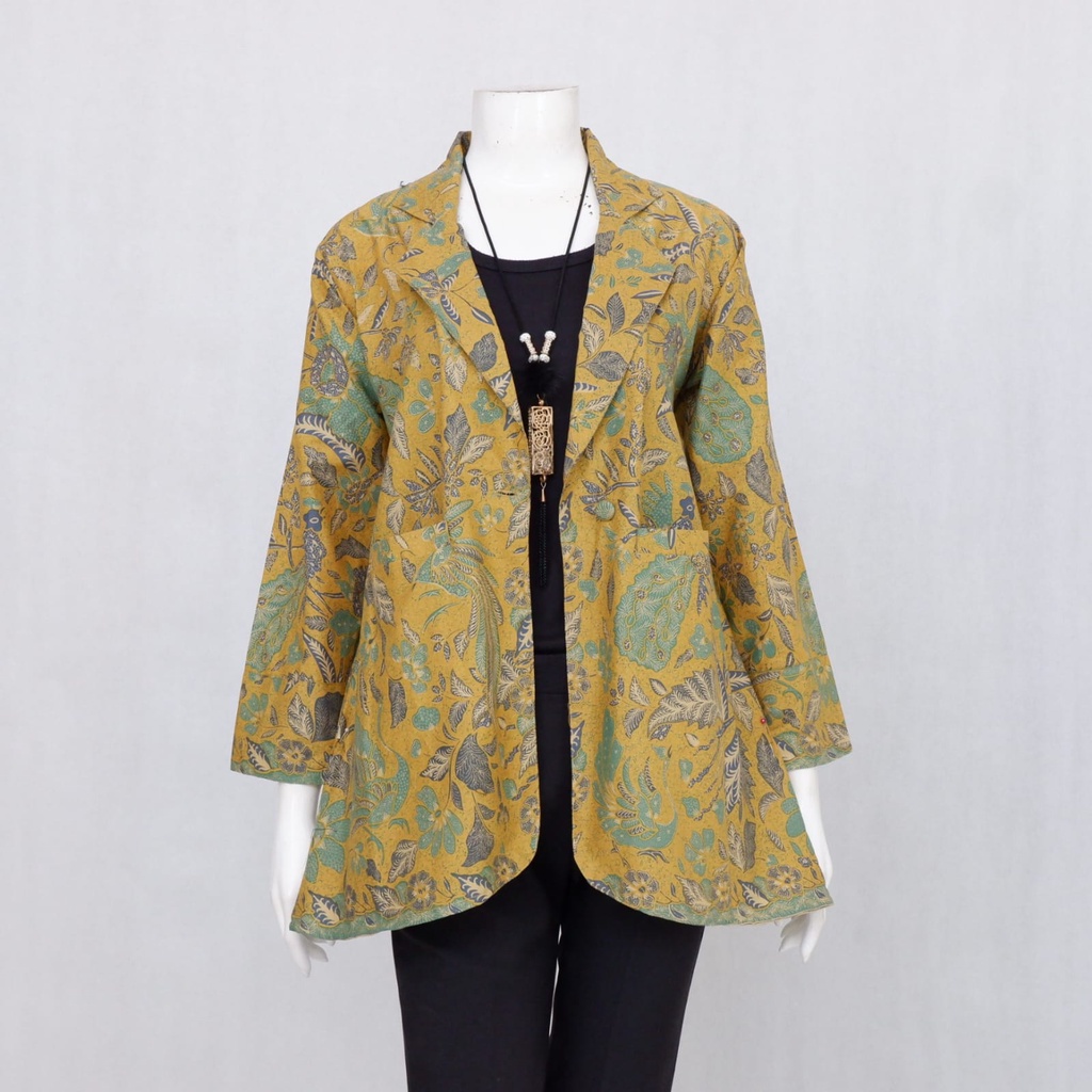 ANYA OUTER | ATASAN BAJU KERJA MODEL BLEZER BUSUI FRIENDLY- LANGITJUA BATIK SOLO