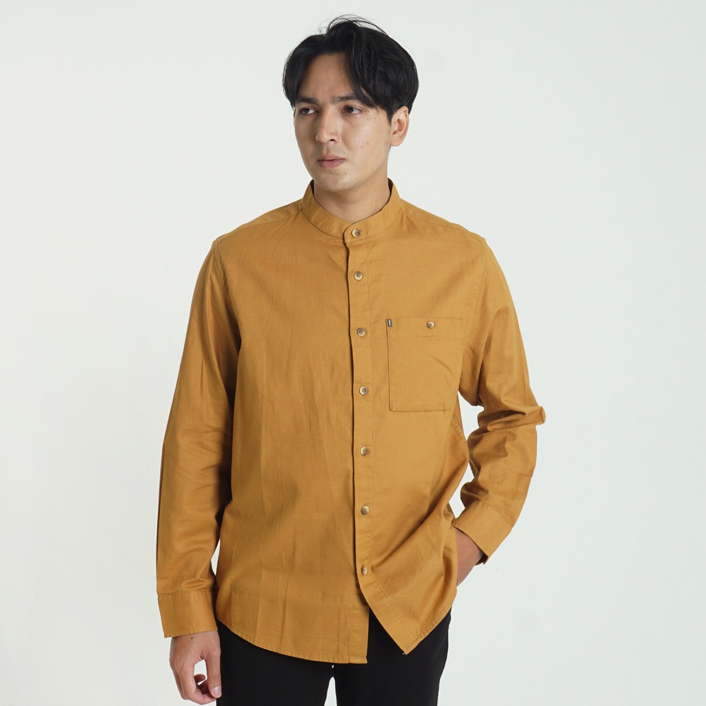 MGee Kemeja Koko Pria Baju Muslim Shirt Arkan C007 Yellow