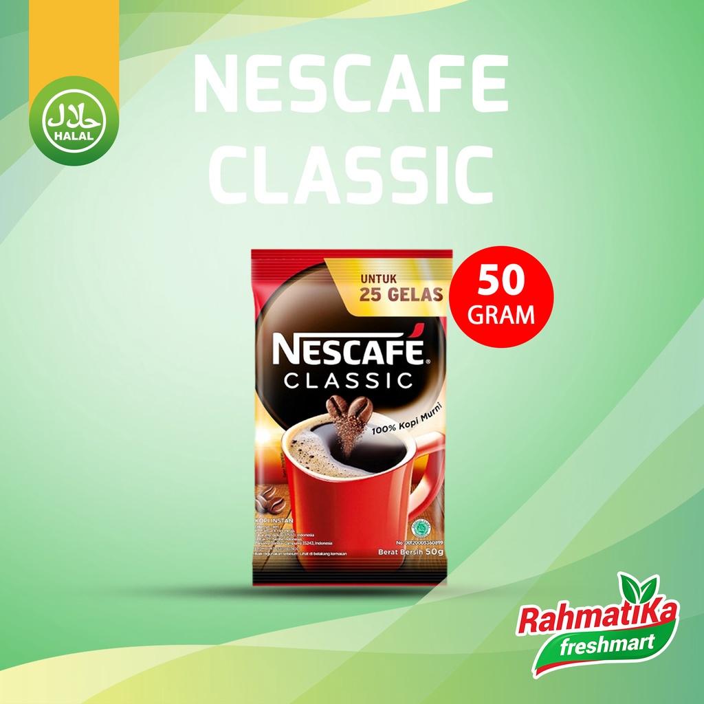 Nescafe Classic Kopi Murni Instan 50 gram