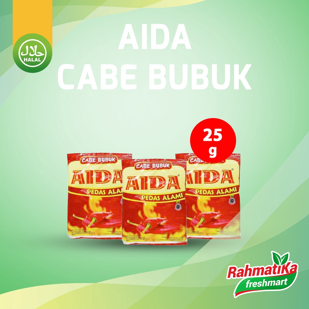 AIDA Cabe Bubuk / Cabai Bubuk Pedas Alami 25 gr