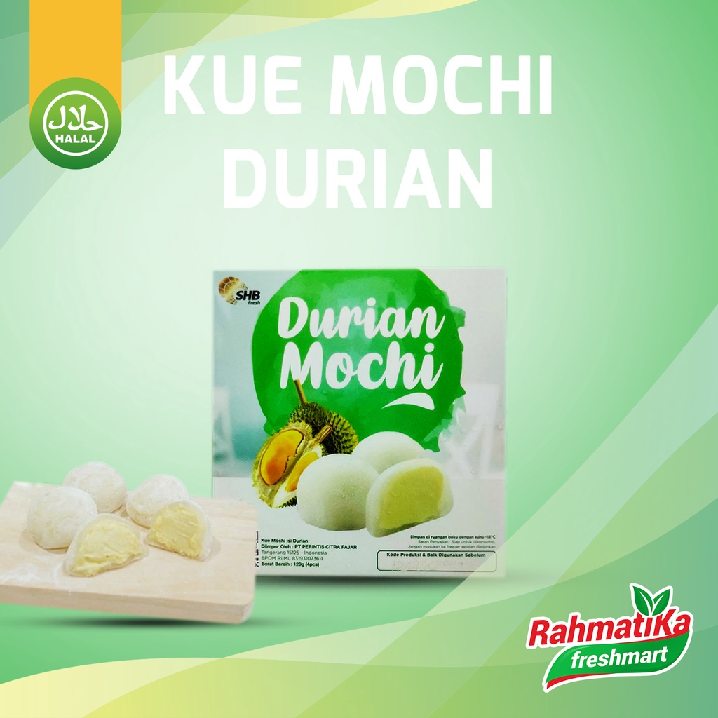 Durian Mochi / Kue Mochi Duren Musang King 120g (Isi 4 pcs)
