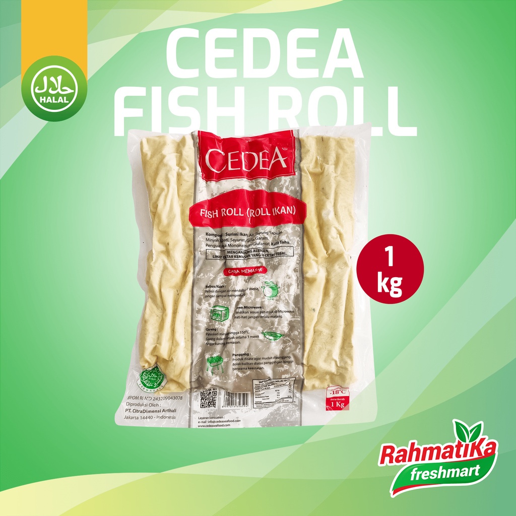 Cedea Fish Roll / Roll Ikan Cedea 1 Kg (Frozen Food)