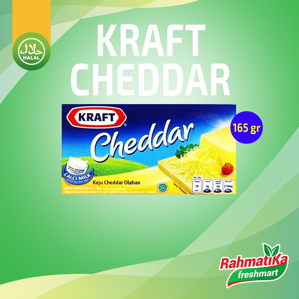 Kraft Cheddar / Keju Chedar Olahan 165 gram