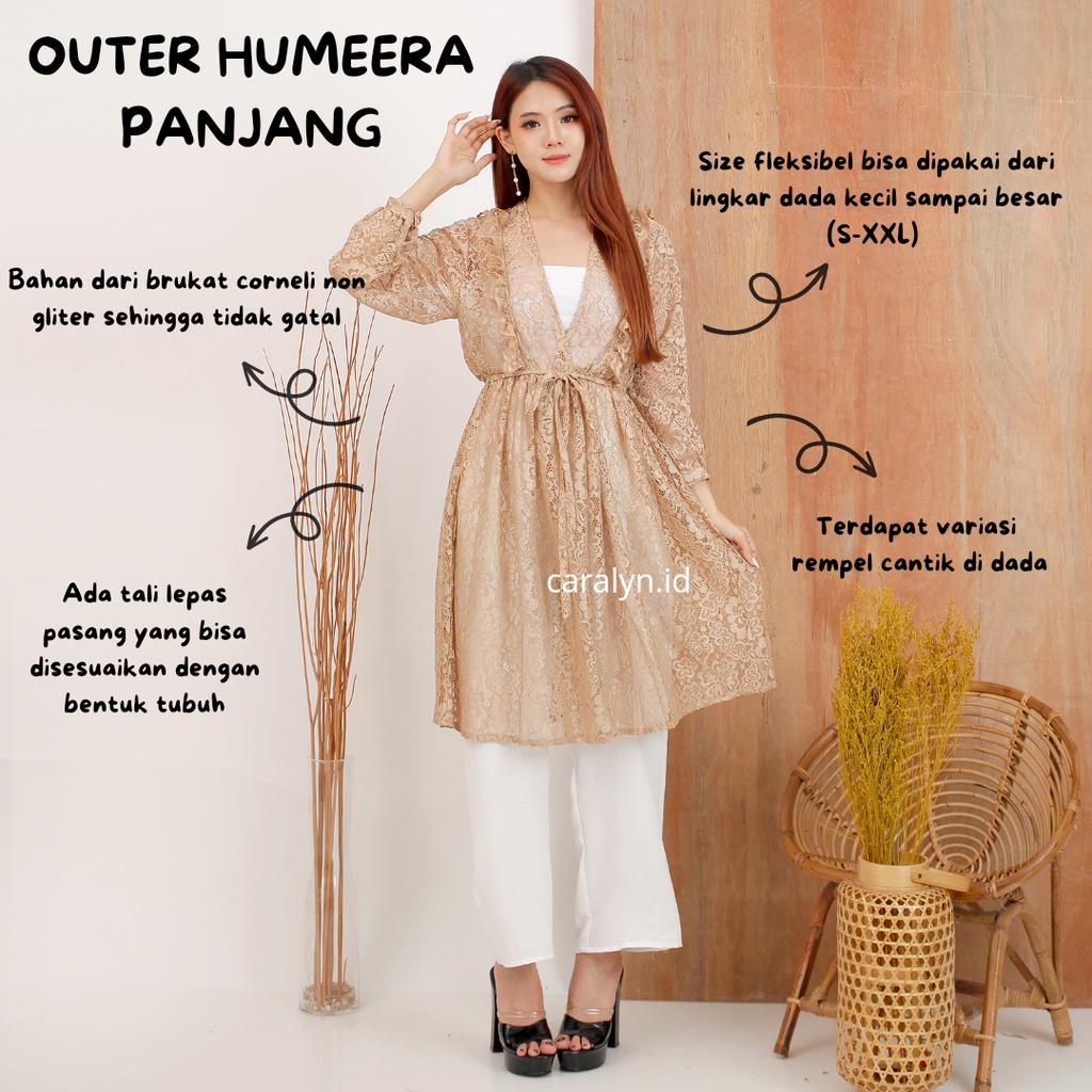 OUTER BRUKAT LENGAN PANJANG ROMPI OUTER HUMEERA