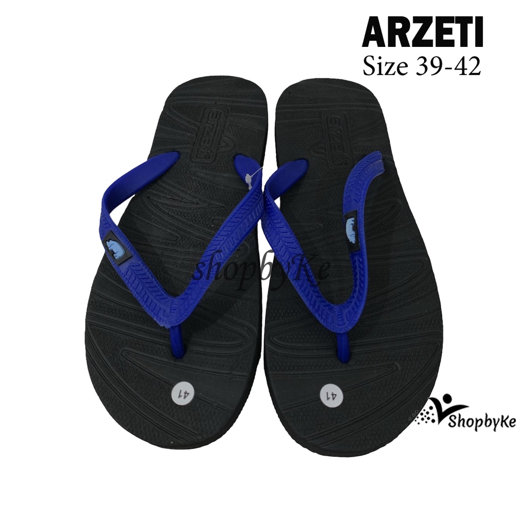 Sandal Japit Pria ARZETI HITAM Size 39-42 / Sandal Japit Santai Casual