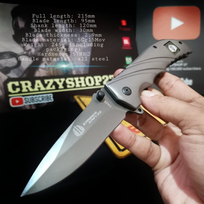 Pisau Lipat Strider Knives Fa22 / Pisau Lipat / Pisau Survival