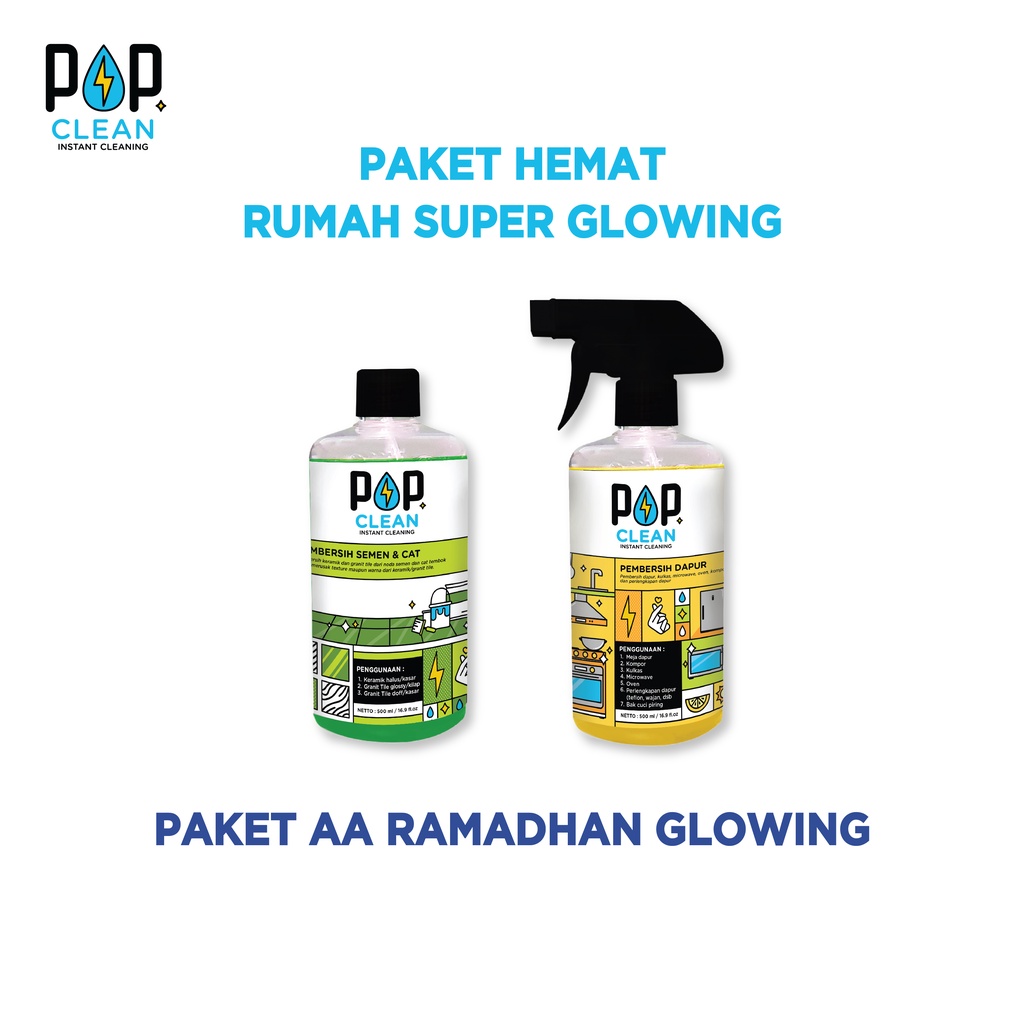 PAKET HEMAT RUMAH GLOWING PEMBERSIH SEMEN DAN PEMBERSIH DAPUR