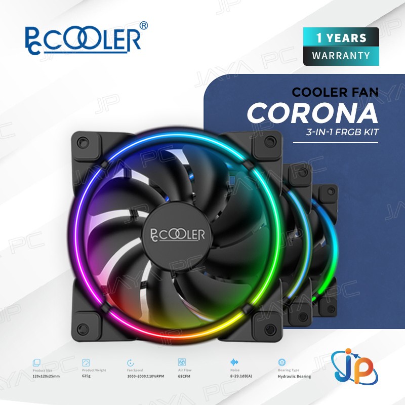 PCCOOLER Cooler Fan Case Corona 3 In 1 FRGB - Fan Casing 12cm