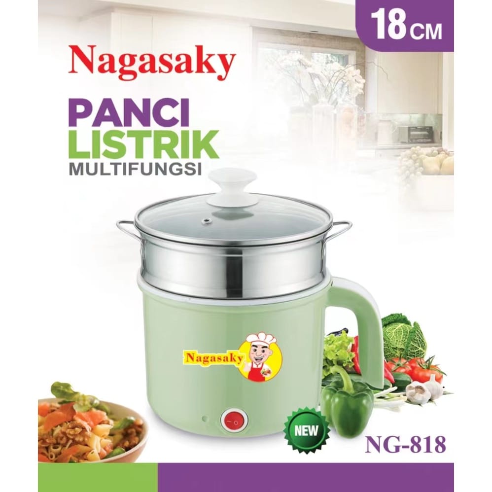 Panci Listrik Serbaguna Panci Elektrik Multifungsi nagasaky ng-818