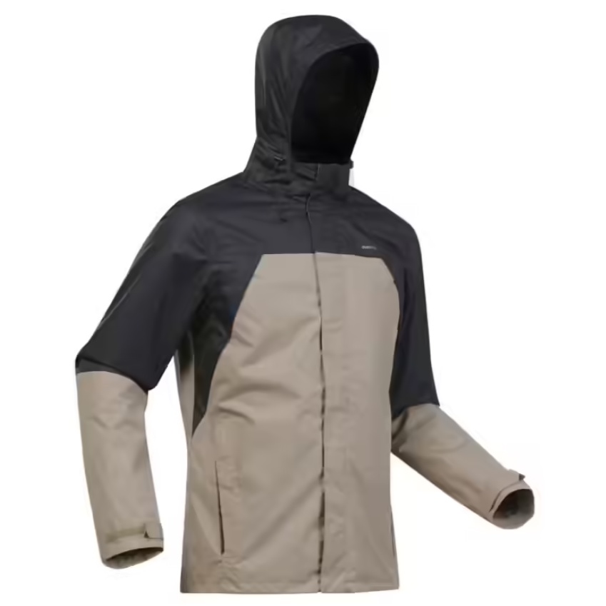 QUECHUA MH100 Jaket Tahan Air Untuk Hiking Praktis Dengan 2 Saku