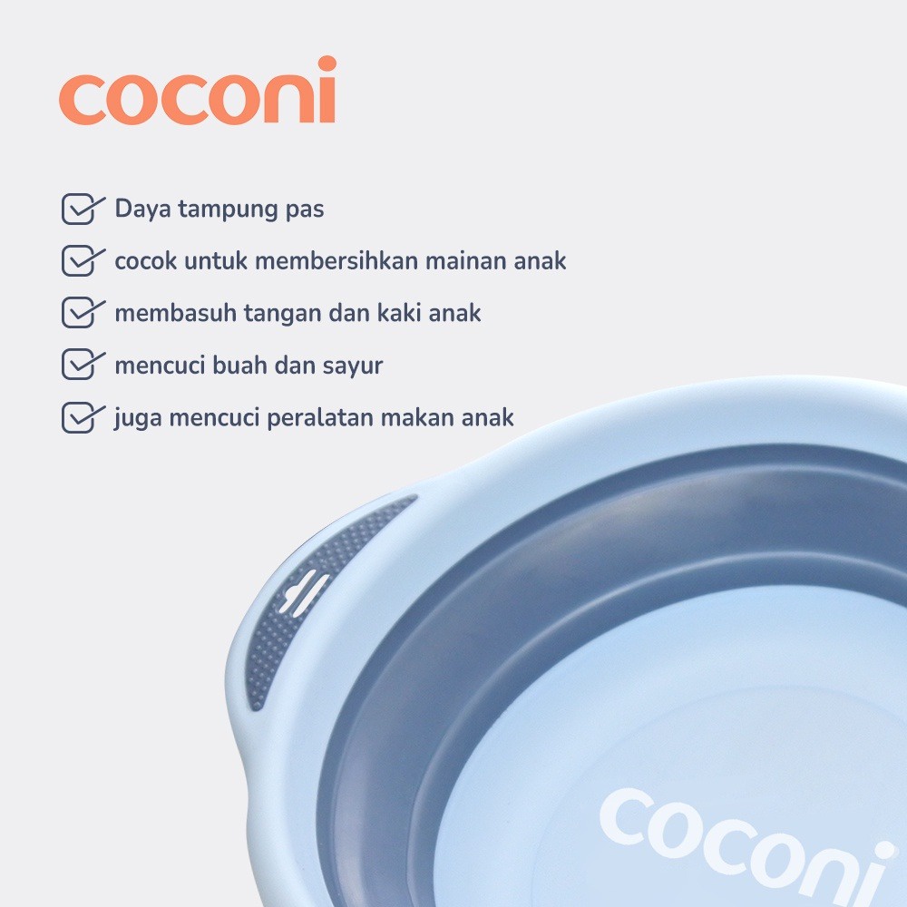 COCONI Foldable Baby Wash Basin | Baskom Ember Lipat Multifungsi (CCNI-FBWB )