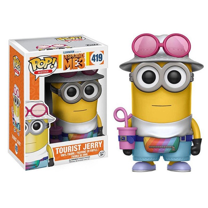 Must Have Cantik Funko Despicable Me Minions Tourist Jerry Dave Unicorn Fluffy Terbaru