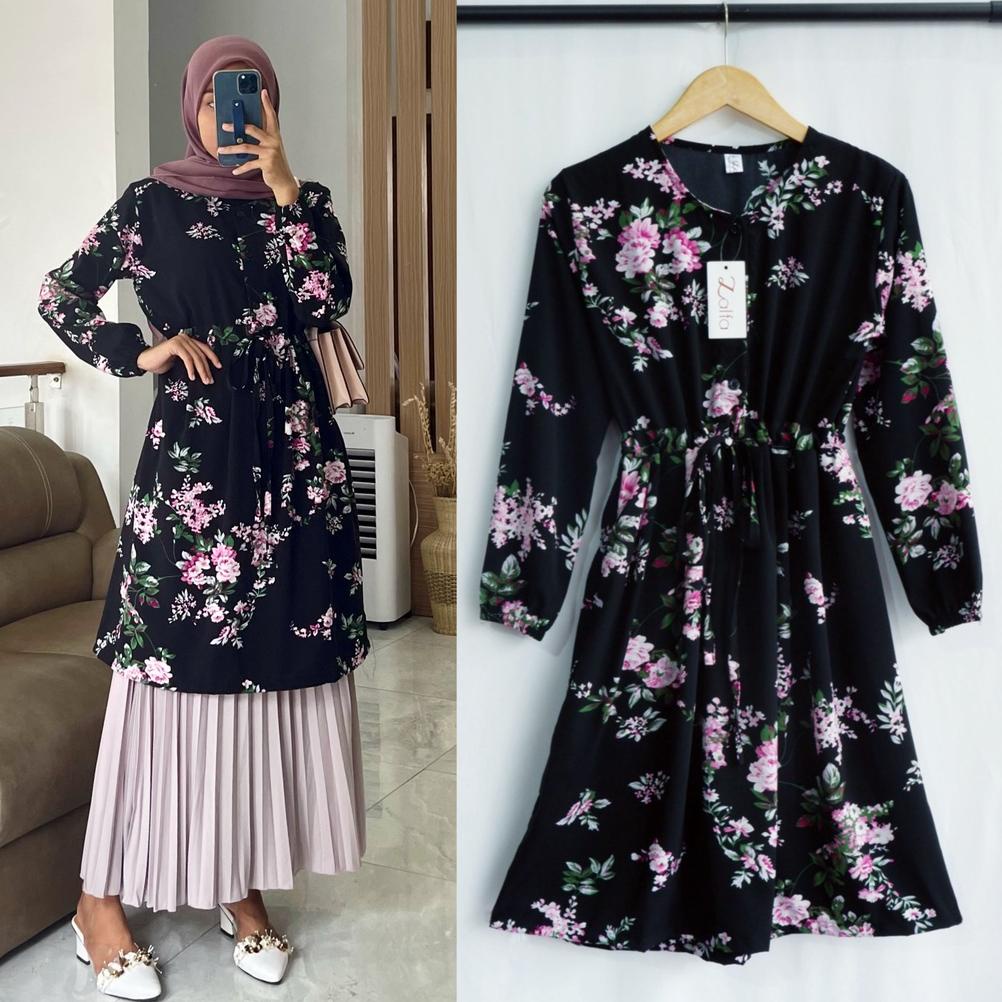 TERBARU ZEIN tunik by ZALFA OUTFIT / Tunik motif / Tunik wanita murah / Tunik bunga murah