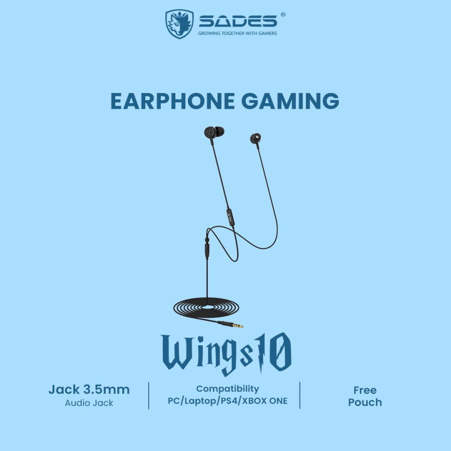 Earphone Sades Wings 10 Gaming