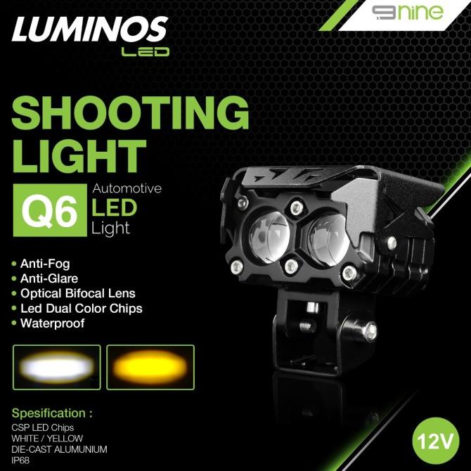 LAMPU LED TEMBAK SOROT LASER 2 WARNA  LUMINOS Q6