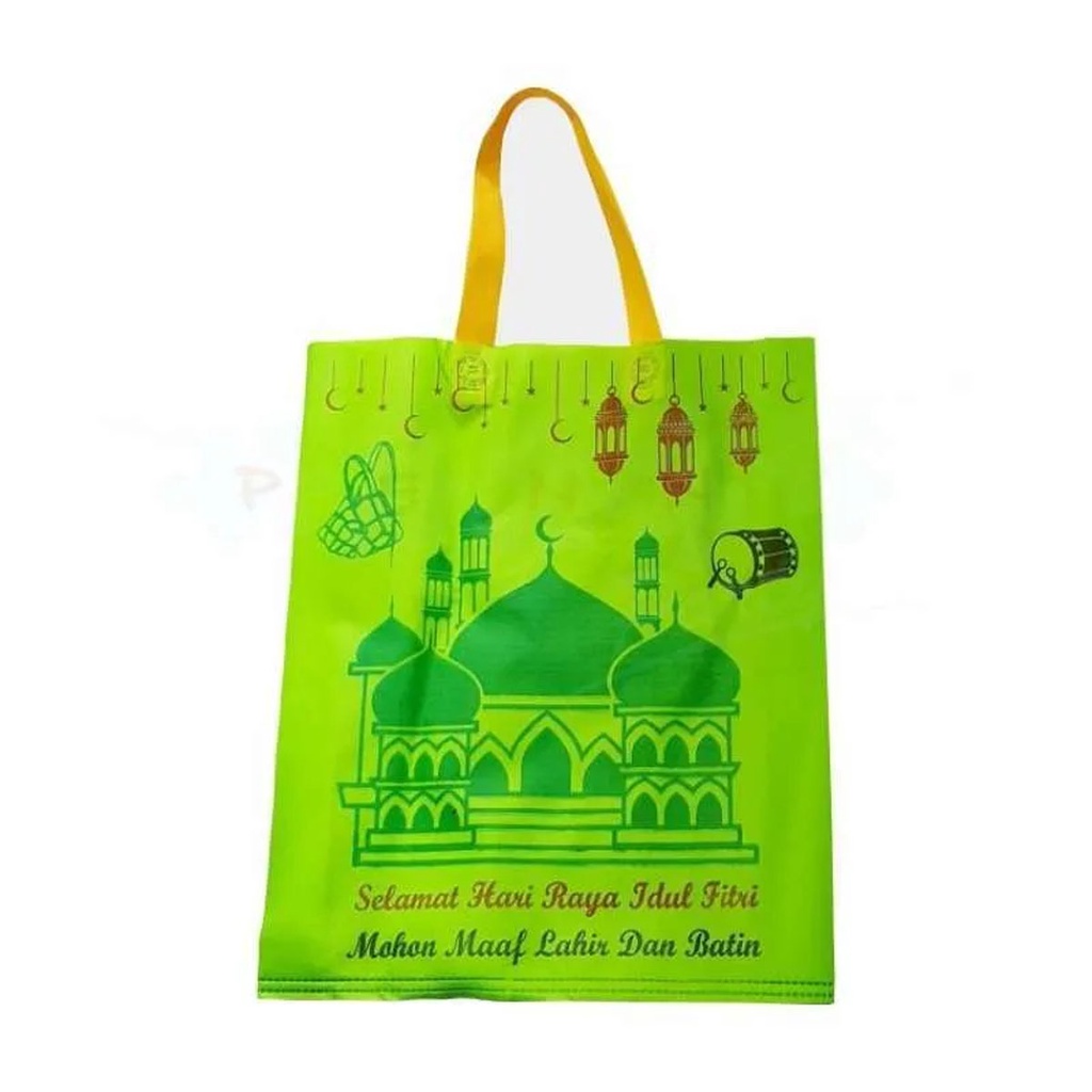 Tas Sembako Goodie Bag Lebaran 30 x 40 x 8 cm Goodies Bag Idul Fitri Tas Bingkisan Tas Parcel Lebaran Parsel Hampers Hamper Tas Souvenir Lebaran Ramadhan Kantong Belanja Tas Idul Fitri Tas Lebaran Warna - Acak