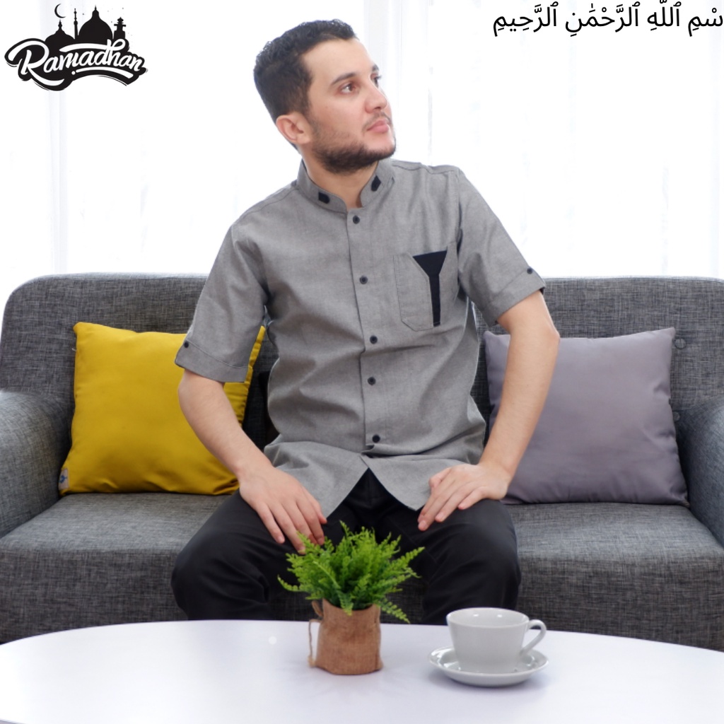 Baju koko remaja pria lengan pendek premium