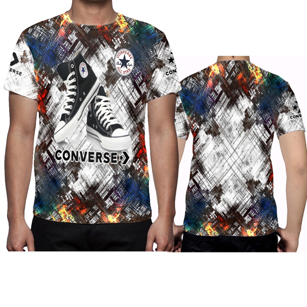 KAOS MOTIF SEPATU ALL STAR // KAOS FULLPRINT CONVERSE // T-SHIRT LENGAN PENDEK KEREN