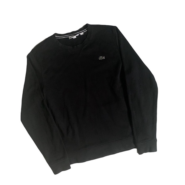 crewneck lacoste black original (bekas)