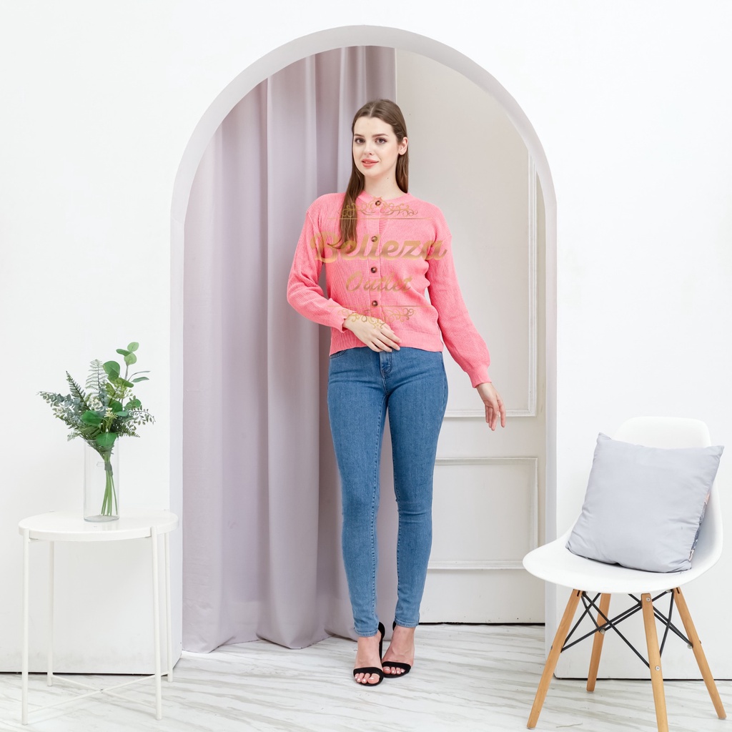 Belleza Outletbaju rajut Cardigan rajut atasan wanita Ellie