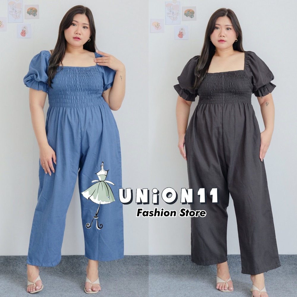 UNION11 - BAJU JUMBO WANITA  / JUMPSUIT JUMBO WANITA 3XL LD 120 / JUMPSUIT BIGSIZE WANITA KITTY