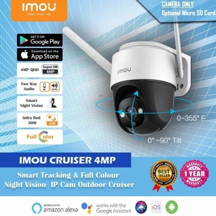 IMOU Cruiser SE+ Plus 4MP Outdoor Color Night IPC-S41FEP Two Way Talk