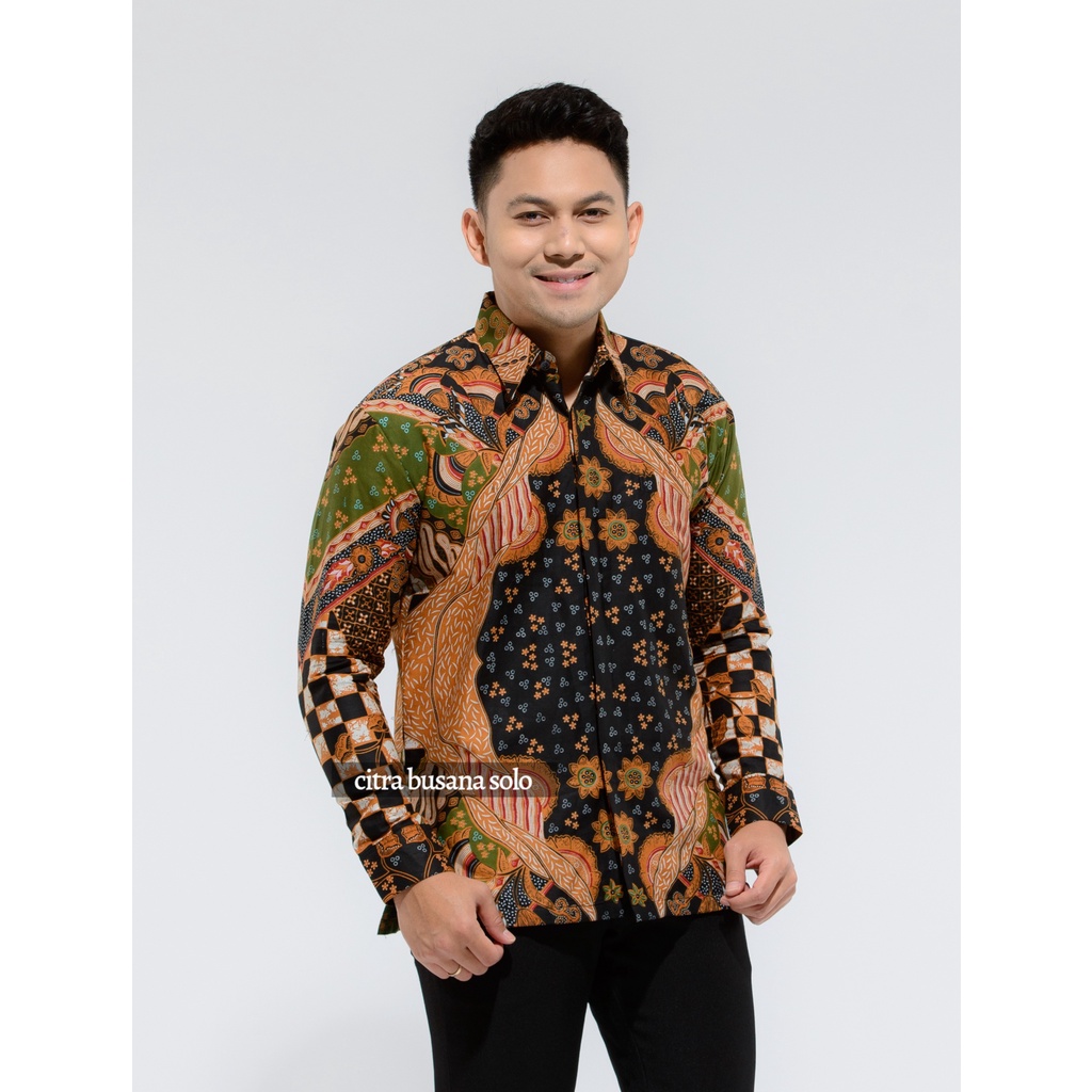 IKKI IJO Kemeja Batik Pria Full Furing Bahan Katun Primisima