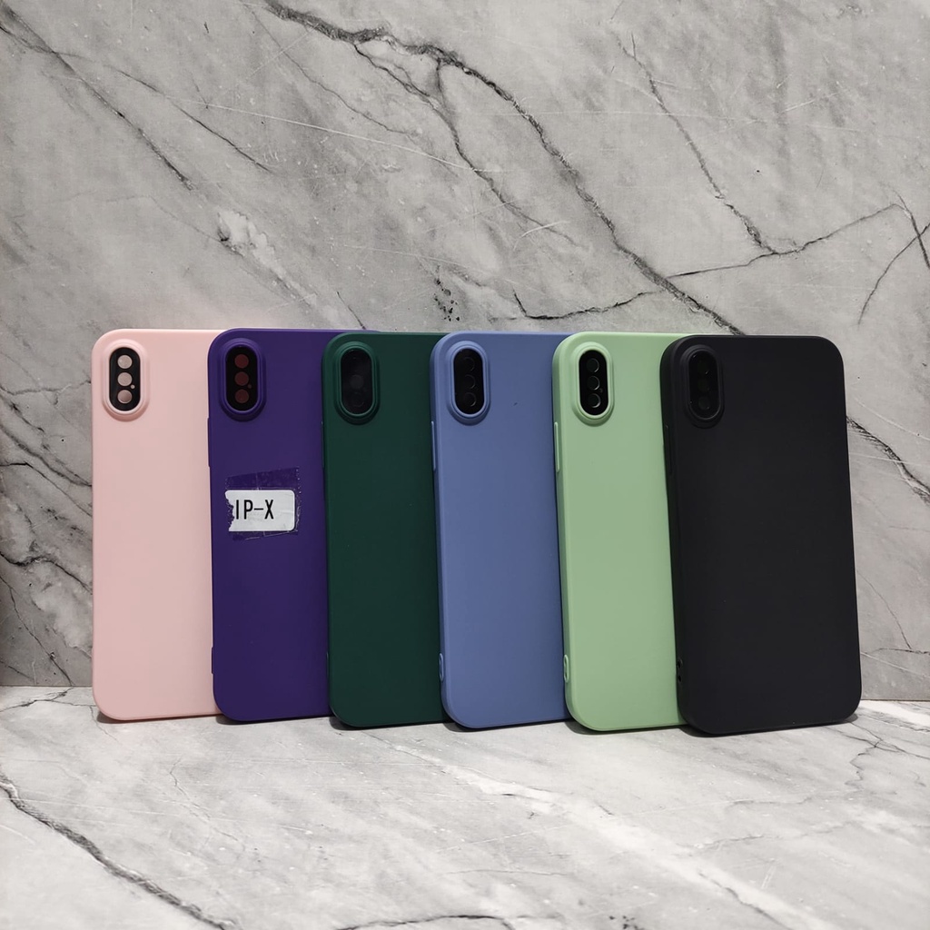 SOFTCASE MACAROON LENSPRO CANDY IP X IP XS IP XS MAX IP XR WHITE_CELL