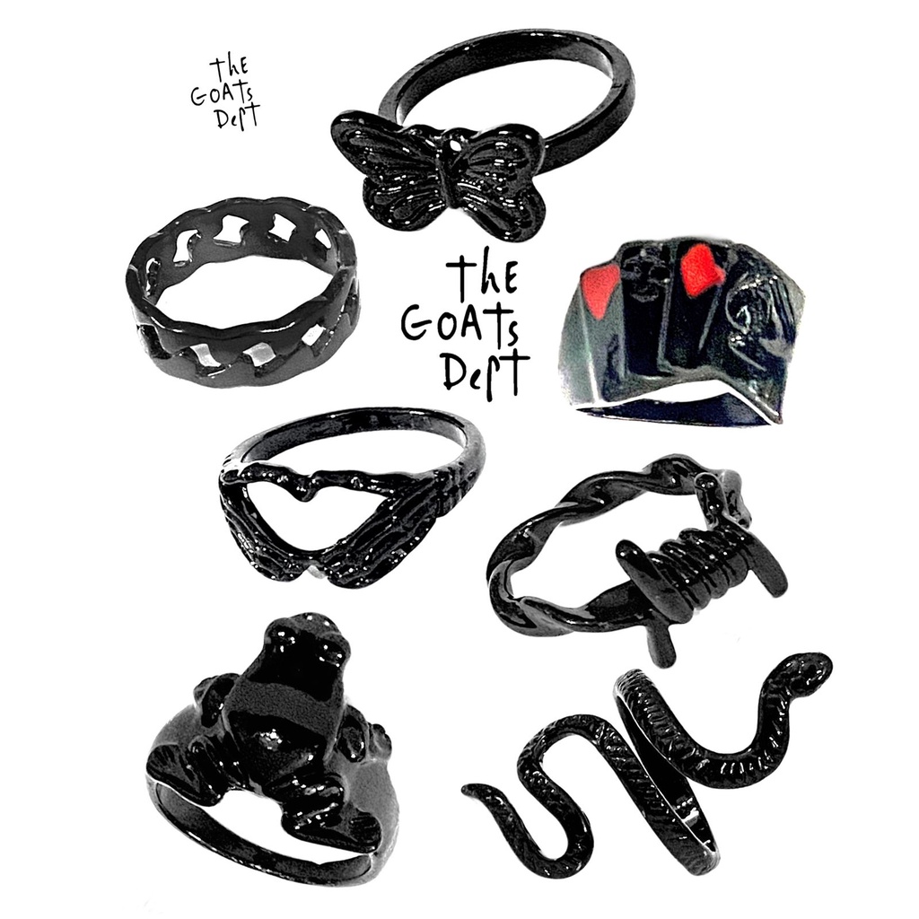 The Goats Dept - The Last Of Us Black Ring Set / cincin hitam merch original asli unisex gaya amerik
