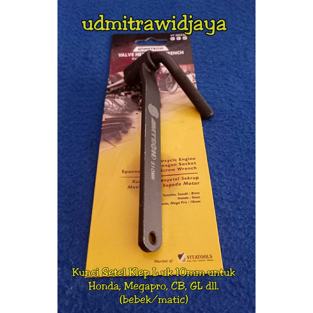 Kunci Setelan Klep L ukuran 8mm, 9mm, 10 mm Motor Honda Yamaha Suzuki Bebek/Matic - Alat stel klep/tappet + mata Sok L Valve