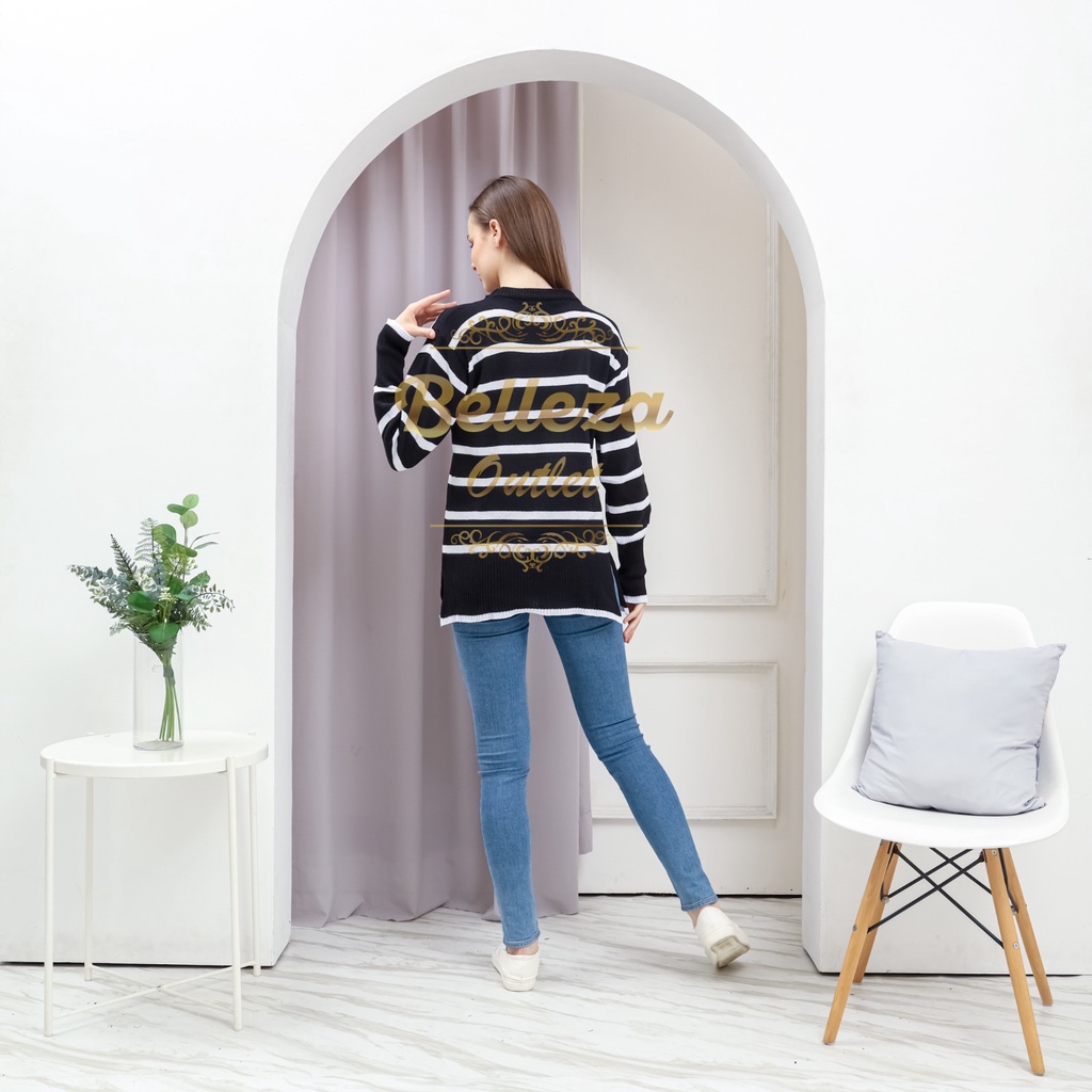 Belleza Outlet baju rajut Cardigan rajut atasan wanita Haru Knit Oversize Sweater