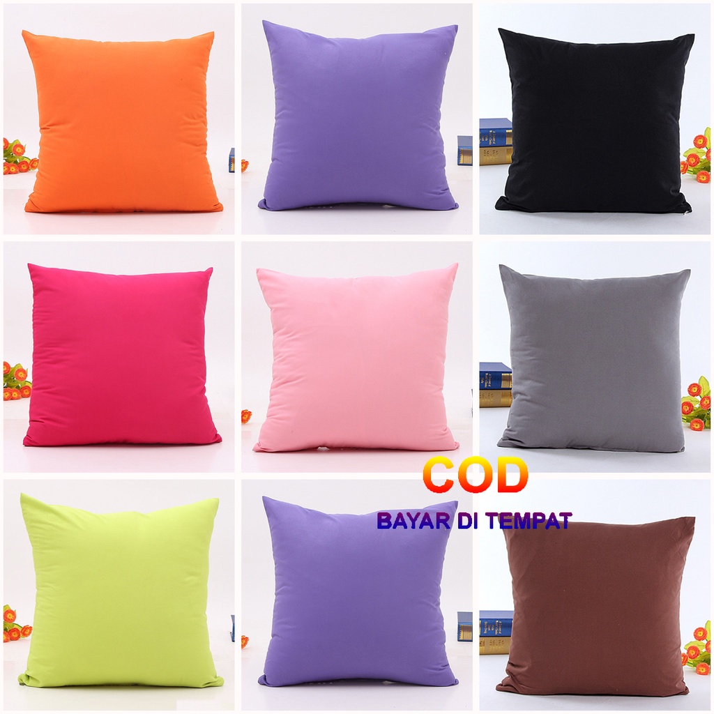 ✅COD SARUNG BANTAL SOFA 40x40 WARNA POLOS PERLENGKAPAN DEKORASI HIASAN SOFABED KURSI RUANG TAMU RUMAH MINIMALIS TERBARU