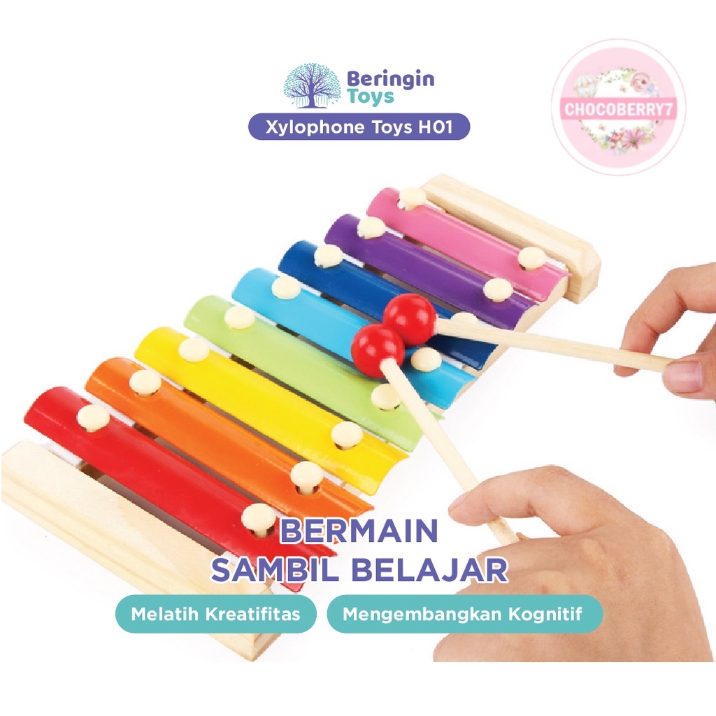 Beringin Toys Mainan Edukasi - Xylophone Toys H01/ Xylophone Kayu / Mainan Kayu / Mainan Musik Anak / Mainan Kolintang Mainan Playmate