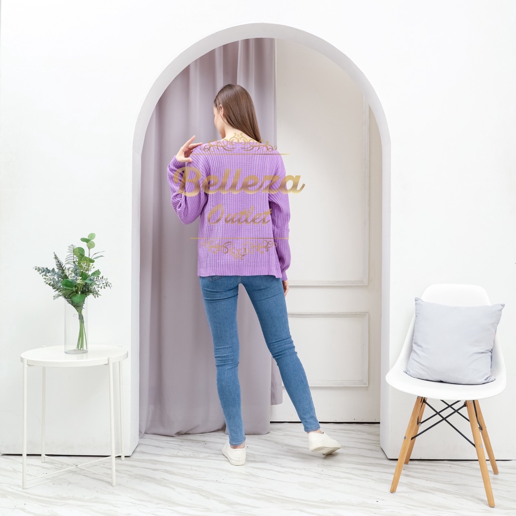 Belleza Outlet baju rajut Cardigan rajut atasan wanita Hazel 7 get