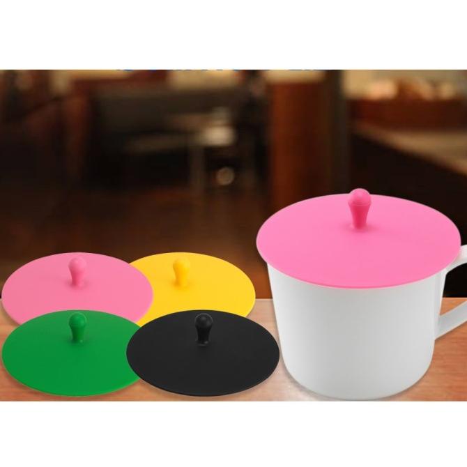 Tutup Gelas Mug Cangkir Bahan Silikon Rapat Anti Tumpah