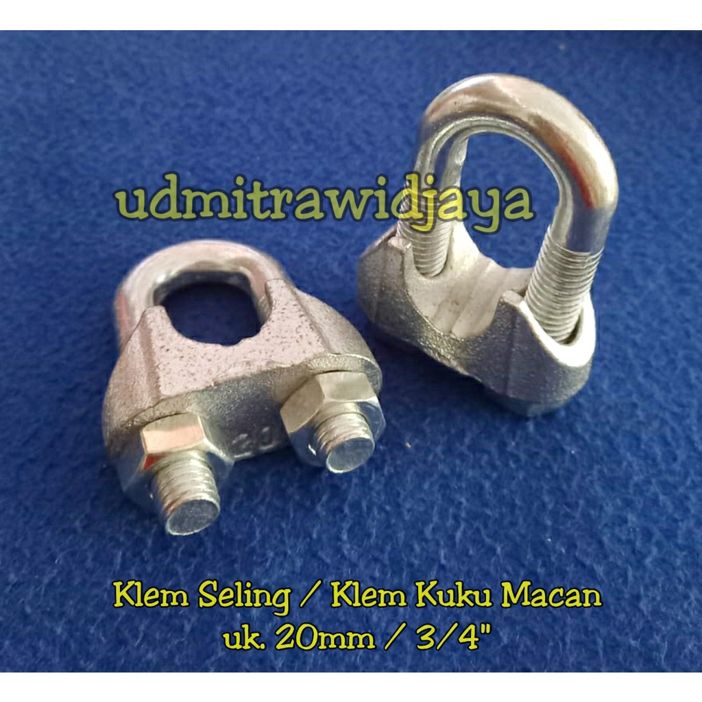 Klem Seling Wire Rope Clip / Klem Seling Kuku Macan 20mm - 3/4&quot; inch