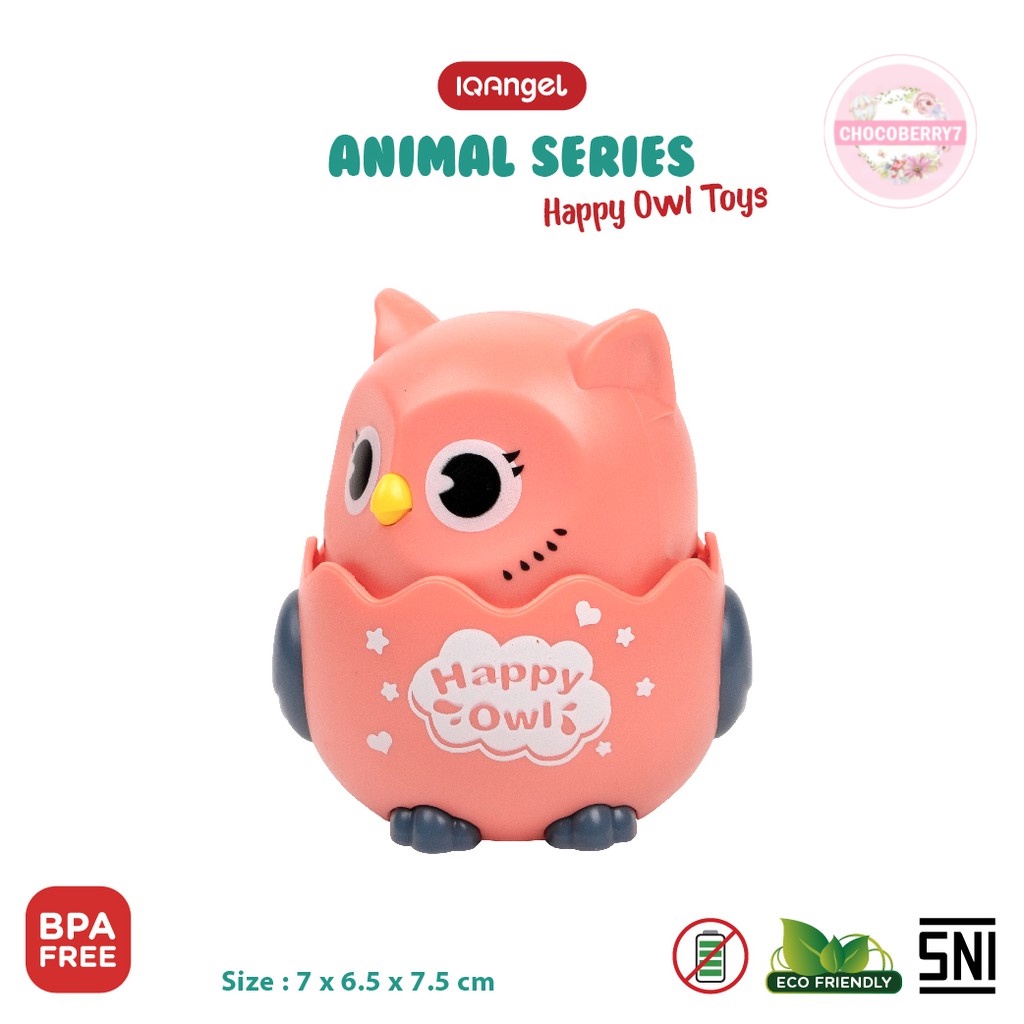 Dipencet Bergerak! IQAngel Happy Owl Toys IQA666/ Mainan Edukasi / Mainan Edukasi Anak Bayi Burung Hantu Bergerak