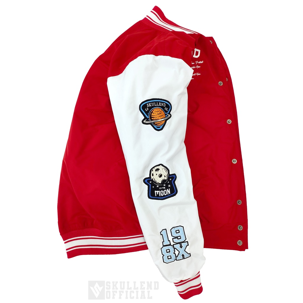 SKULLEND Jacket Baseball Varsity Pria Wanita