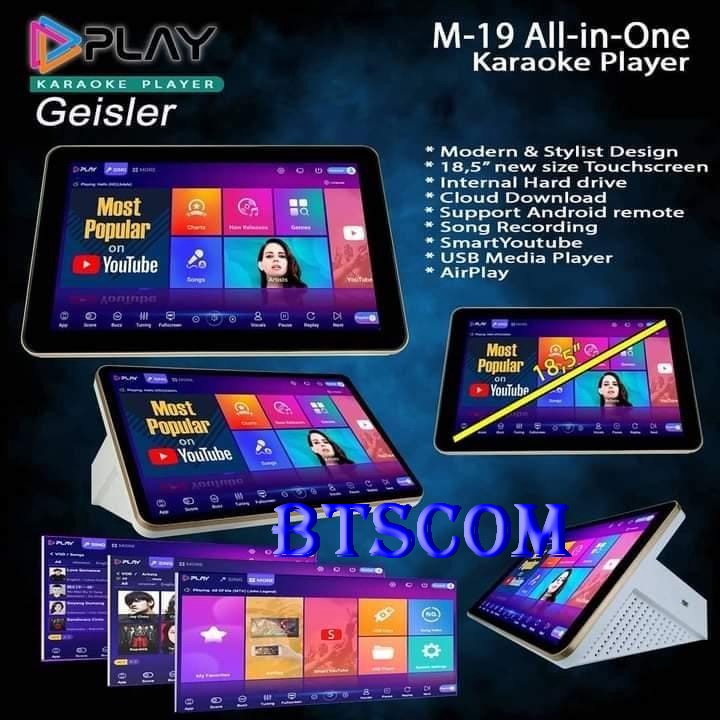 PLAYER KARAOKE GEISLER PLAY M19 - M 19 YOUTUBE TOUCHSCREEN