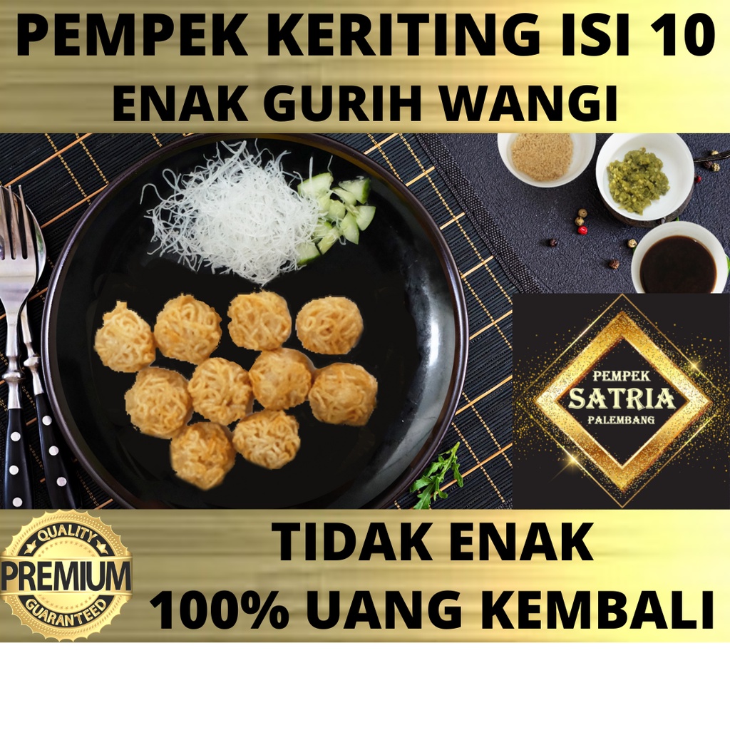 

Mpek Empek Pempek Keriting ikan tenggiri isi10pcs khas palembang pempek satria frozen enak