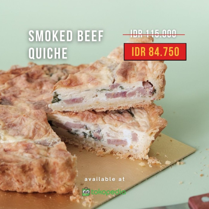 

Hampers Quiche Smooked Beef / Pie / Hampers / Kue Ulangtahun