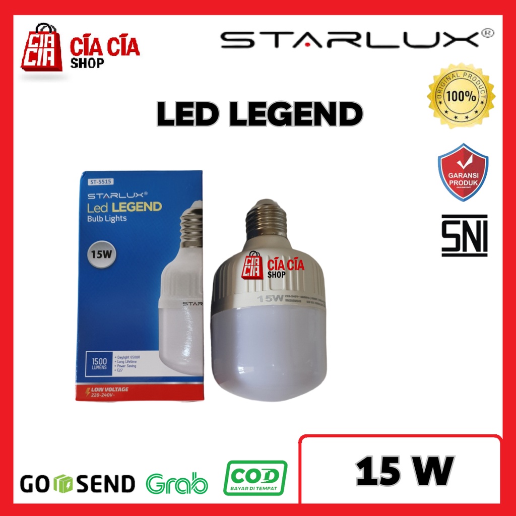 STARLUX LED LEGEND 15W Lampu Bohlam LED 15 WATT  Lampu LED Bohlam 15 W LED Capsule