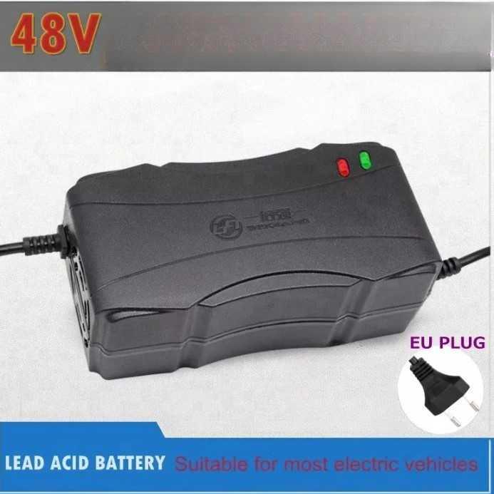 BEIQIANG Charger Aki Sepeda Listrik Lead-Acid Battery EU Plug 48V 12Ah - BEI48 - Black